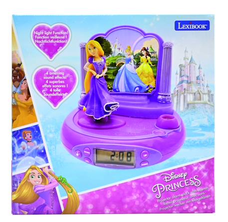 Réveil projecteur disney princesse raiponce en 3d ROSE 5 - vertbaudet enfant 