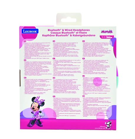 Casque 2 en 1 minnie mouse bluetooth et filaire avec limitation de son ROSE 6 - vertbaudet enfant 