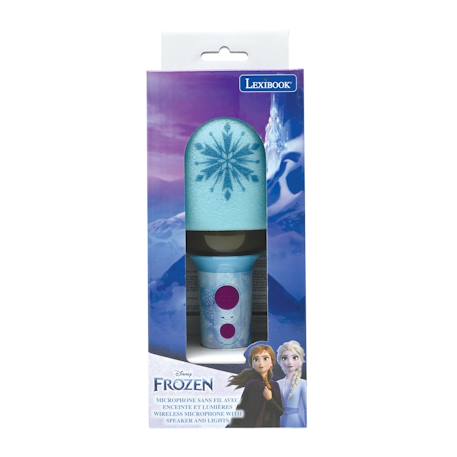 Karaoke microphone bluetooth/sans fil la reine des neiges avec effets sonores et lumineux BLEU 3 - vertbaudet enfant 