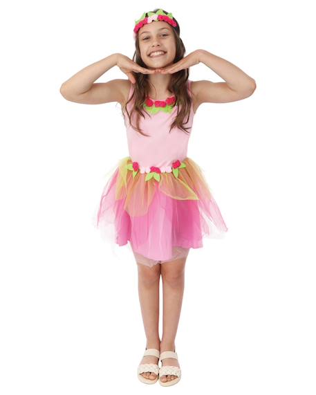 Déguisement enfant fille fée robe et ailes Multicolore+Rose+Vert irisé 3 - vertbaudet enfant 