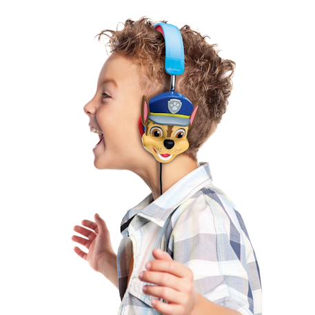 Casque stéréo filaire pliable avec limitation de volume d'écoute la pat ‘patrouille 3d BLEU 2 - vertbaudet enfant 