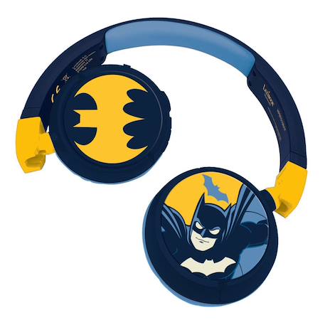 Casque 2 en 1 batman bluetooth et filaire avec limitation de son BLEU 4 - vertbaudet enfant 