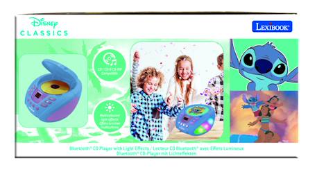 Lecteur cd bluetooth Stitch  - Portable, Effets Lumineux, Pile ou Secteur, Prise Micro BLEU 5 - vertbaudet enfant 
