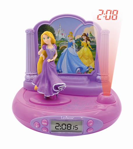 Réveil projecteur disney princesse raiponce en 3d ROSE 1 - vertbaudet enfant 