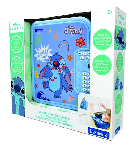 Journal intime électronique Stitch avec coffre-fort, stylo, carnet inclus, interactif, Effets sonores BLEU 6 - vertbaudet enfant 