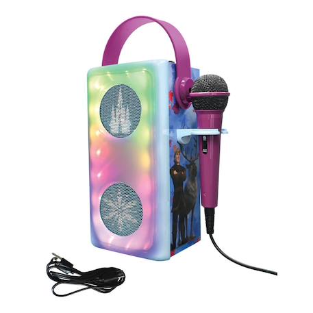 Puissante enceinte bluetooth  lumineuse la reine des neiges avec micro BLEU 1 - vertbaudet enfant 