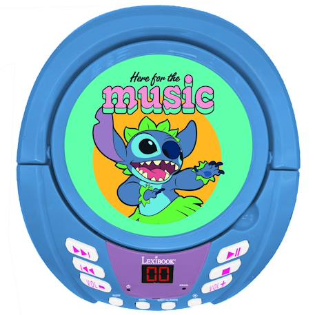 Lecteur cd bluetooth Stitch  - Portable, Effets Lumineux, Pile ou Secteur, Prise Micro BLEU 2 - vertbaudet enfant 