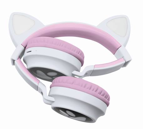 Casque sans fil rechargeable lumineux avec oreilles de chat Bluetooth ROSE 4 - vertbaudet enfant 