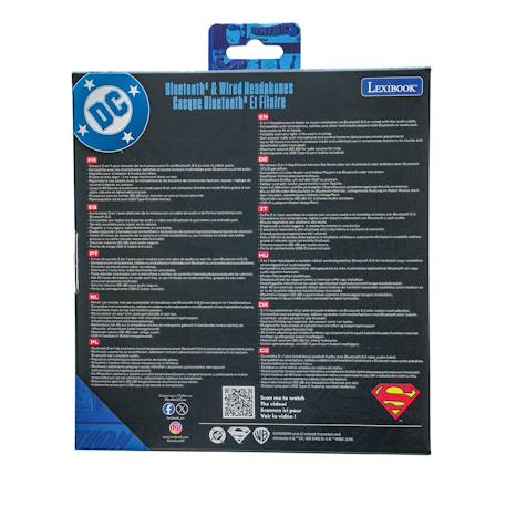 Casque 2 en 1 superman bluetooth et filaire avec limitation de son ROUGE 4 - vertbaudet enfant 