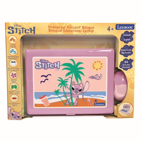 Ordinateur portable éducatif bilingue disney stitch (fr/en) ROSE 3 - vertbaudet enfant 