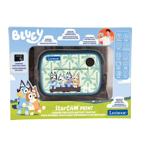 Starcam® bluey, pack appareil photo numérique hd avec imprimante instantanée, carte sd BLEU 3 - vertbaudet enfant 