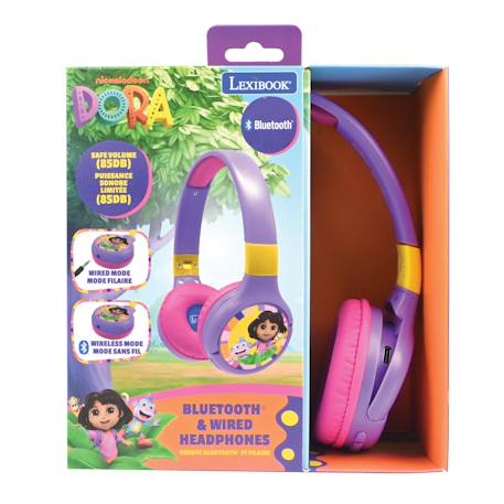 Casque 2 en 1 dora bluetooth et filaire avec limitation de son ROUGE 2 - vertbaudet enfant 