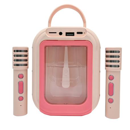 Karaoke bluetooth rose avec 2 micros sans fil ROSE 1 - vertbaudet enfant 