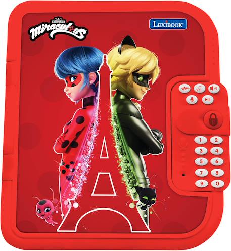 Journal intime électronique avec coffre-fort miraculous ROUGE 1 - vertbaudet enfant 