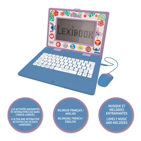 Ordinateur portable éducatif bilingue Stitch (en/fr) 170 activités , Jeux, Musique ROSE 3 - vertbaudet enfant 