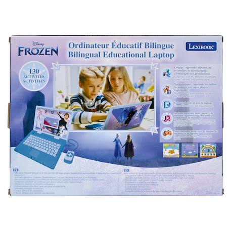 Ordinateur éducatif couleur bilingue reine des neiges (fr/en) 124 Activités pour Apprendre BLEU 3 - vertbaudet enfant 