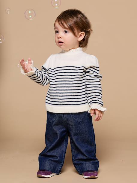 Pull bébé fille manches longues écru 7 - vertbaudet enfant 