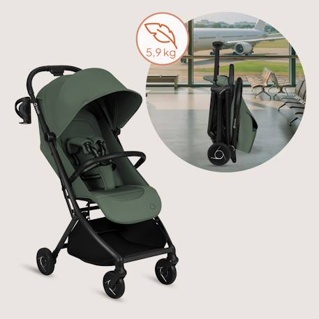 Poussette ultra-compacte sia 5,9 kg compatible avion avec moustiquaire Beige sand+Beige taupe+Blue sky+Green emerald+Pink rose 20 - vertbaudet enfant 