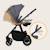 Poussette 3en1 amber plus avec nacelle, siège-auto, sac et accessoires Beige sand+Green forest+Grey graphite 16 - vertbaudet enfant 