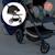 Poussette tout-terrain mira jusqu’à 22 kg avec grandes roues et assise spacieuse Black onyx+Green emerald+Grey graphite 17 - vertbaudet enfant 