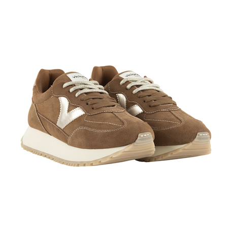 Baskets basses fille à lacets Beige+Camel+Marron 9 - vertbaudet enfant 