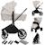 Poussette combinée 2en1 mika plus avec nacelle et accessoires Beige sand+Black onyx+Green olive+Grey stone+Mocha mousse 1 - vertbaudet enfant 