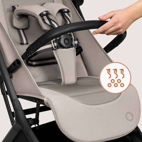 Poussette ultra-compacte sia 5,9 kg compatible avion avec moustiquaire Beige sand+Beige taupe+Blue sky+Green emerald+Pink rose 5 - vertbaudet enfant 