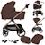 Poussette duo carmine jusqu’à 22 kg avec nacelle et accessoires Beige sand+Black onyx+Brown chocolate+Grey stone 12 - vertbaudet enfant 