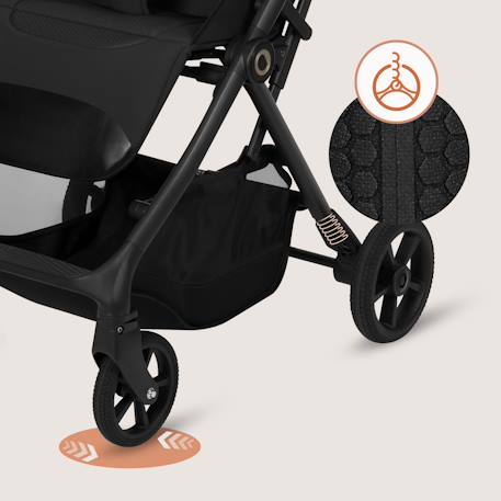 Poussette tout-terrain tansi légère avec roues graveltech, amortissement et pliage à une main Beige sand+Beige taupe+Black onyx+Green emerald 14 - vertbaudet enfant 