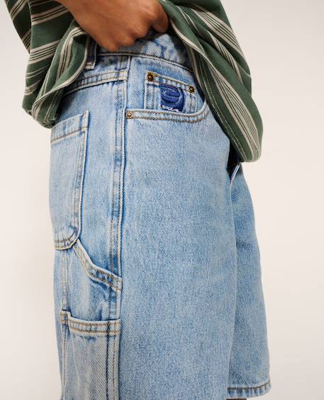 Short en jean hyped up 20' enfant Bleu délavé+Noir délavé 5 - vertbaudet enfant 