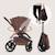 Poussette 2en1 freya avec nacelle pliable avec le châssis et accessoires Beige sand+Black onyx+Brown chocolate 18 - vertbaudet enfant 