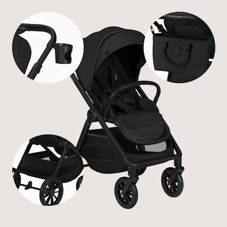 Poussette 3en1 layla jusqu’à 22 kg avec nacelle, siège-auto et accessoires Beige sand+Beige taupe+Black onyx+Green forest 18 - vertbaudet enfant 
