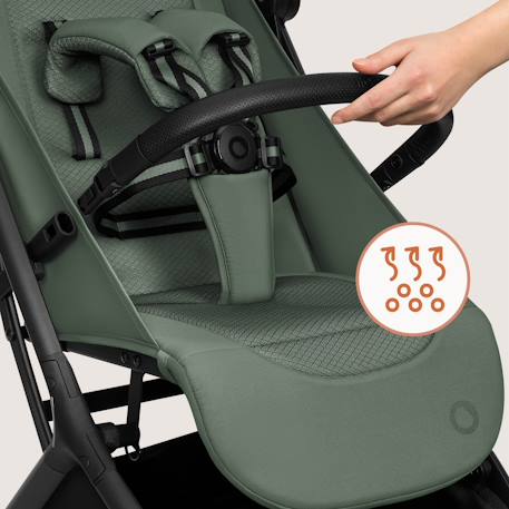 Poussette ultra-compacte sia 5,9 kg compatible avion avec moustiquaire Beige sand+Beige taupe+Blue sky+Green emerald+Pink rose 23 - vertbaudet enfant 