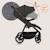 Poussette tout-terrain mira jusqu’à 22 kg avec grandes roues et assise spacieuse Black onyx+Green emerald+Grey graphite 14 - vertbaudet enfant 
