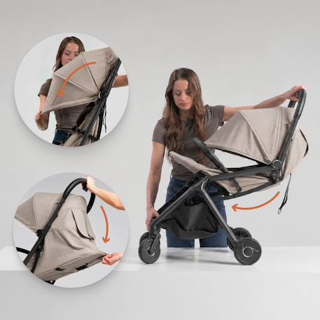 Poussette 2en1 sia ultra-légère avec nacelle, habillage pluie et moustiquaire Beige sand+Black onyx+Green emerald 16 - vertbaudet enfant 