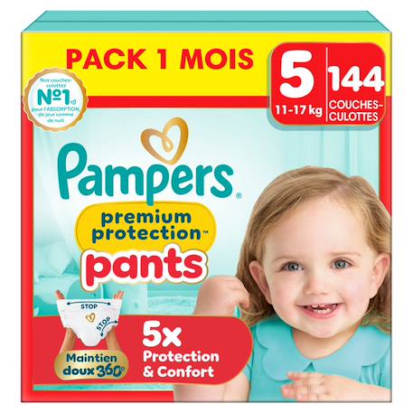 144 couches-culottes premium protection, taille 5, 12-17 kg Blanc 1 - vertbaudet enfant 