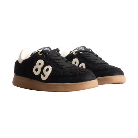 Baskets basses fille à lacets Beige+Noir 9 - vertbaudet enfant 