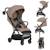 Poussette ultra-compacte bess légère avec pliage rapide, compatible avion Beige sand+Green forest+Grey stone 1 - vertbaudet enfant 