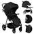 Poussette tout-terrain mira jusqu’à 22 kg avec grandes roues et assise spacieuse Black onyx+Green emerald+Grey graphite 1 - vertbaudet enfant 