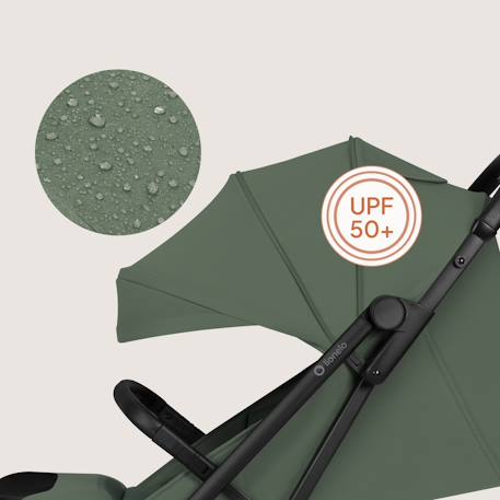 Poussette tout-terrain tansi légère avec roues graveltech, amortissement et pliage à une main Beige sand+Beige taupe+Black onyx+Green emerald 24 - vertbaudet enfant 