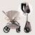 Poussette 3en1 freya avec nacelle, siège-auto et habillage pluie Beige sand+Black onyx+Brown chocolate 6 - vertbaudet enfant 