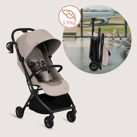 Poussette ultra-compacte sia 5,9 kg compatible avion avec moustiquaire Beige sand+Beige taupe+Blue sky+Green emerald+Pink rose 2 - vertbaudet enfant 
