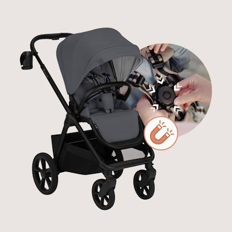 Poussette trio carmine jusqu’à 22 kg avec nacelle, siège-auto et accessoires Beige sand+Grey stone 11 - vertbaudet enfant 