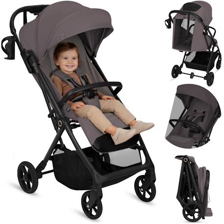 Poussette tout-terrain tansi légère avec roues graveltech, amortissement et pliage à une main Beige sand+Beige taupe+Black onyx+Green emerald 7 - vertbaudet enfant 