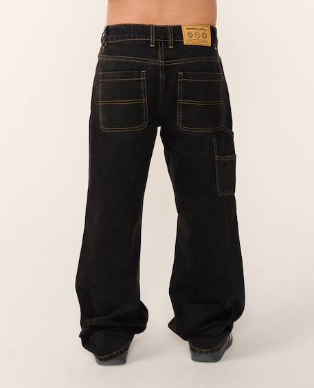 Jeans enfant hyped garçon Bleu délavé+Noir délavé 9 - vertbaudet enfant 