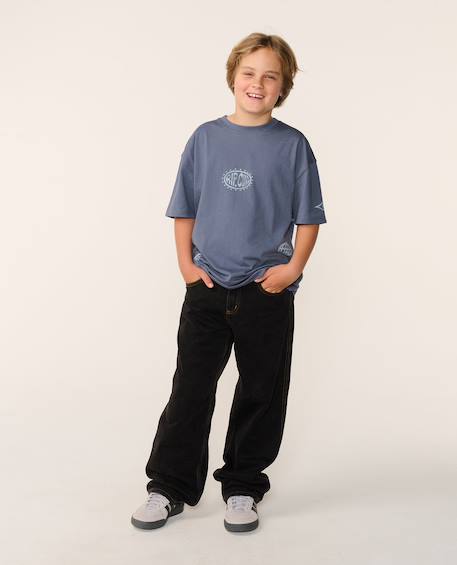 Jeans enfant hyped garçon Bleu délavé+Noir délavé 10 - vertbaudet enfant 