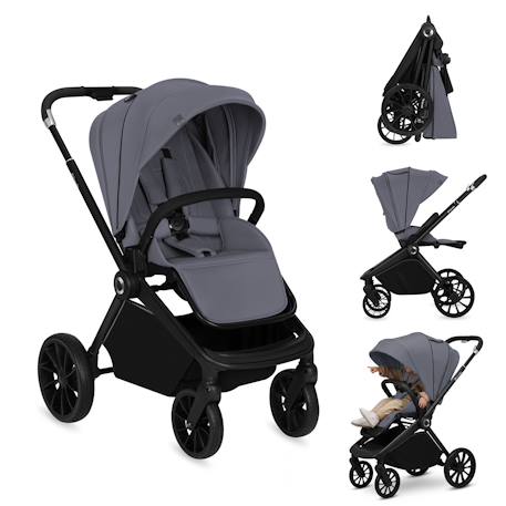 Poussette canne compacte mika plus légère et pliable jusqu’à 22 kg avec accessoires Beige sand+Grey stone+Mocha mousse 7 - vertbaudet enfant 