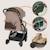 Poussette ultra-compacte bess légère avec pliage rapide, compatible avion Beige sand+Green forest+Grey stone 6 - vertbaudet enfant 