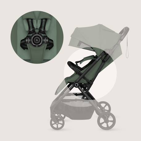 Poussette tout-terrain tansi légère avec roues graveltech, amortissement et pliage à une main Beige sand+Beige taupe+Black onyx+Green emerald 22 - vertbaudet enfant 