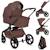 Poussette 2en1 freya avec nacelle pliable avec le châssis et accessoires Beige sand+Black onyx+Brown chocolate 13 - vertbaudet enfant 